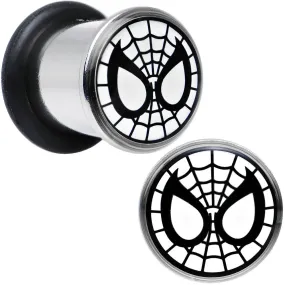 0 Gauge Licensed Spider-Man Single Flare Steel Tunnel Plugs Set