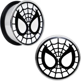 1 inch Licensed Spider-Man Single Flare Steel Tunnel Plugs Set