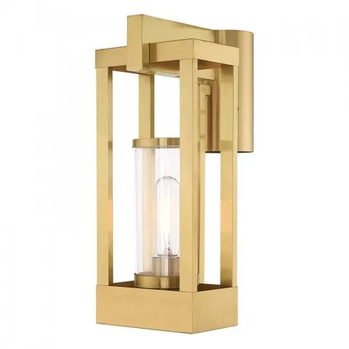 1 Lt Satin Brass Post Top Lantern