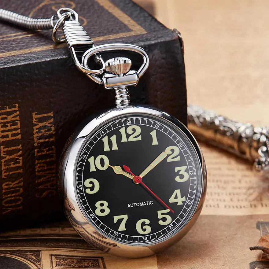 100% Hand Luxury Mechanical Pocket Watch.