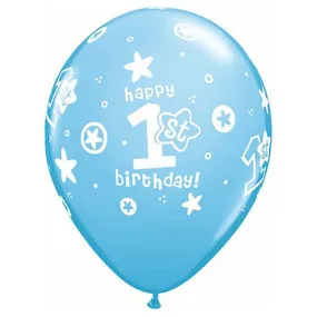 11 inch 1ST BIRTHDAY CIRCLE STARS - BOY