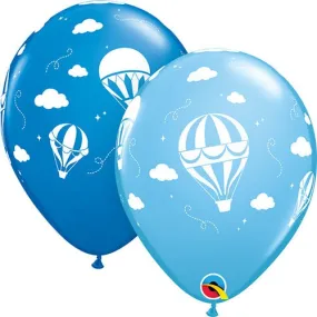 11 inch HOT AIR BALLOONS - DARK BLUE & PALE BLUE