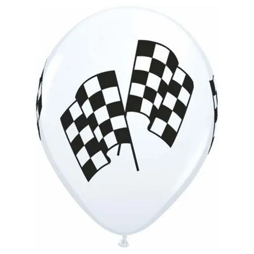 11 inch RACING FLAGS - WHITE