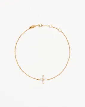 14k Solid Gold Blossom Lab-Grown Diamond Bracelet