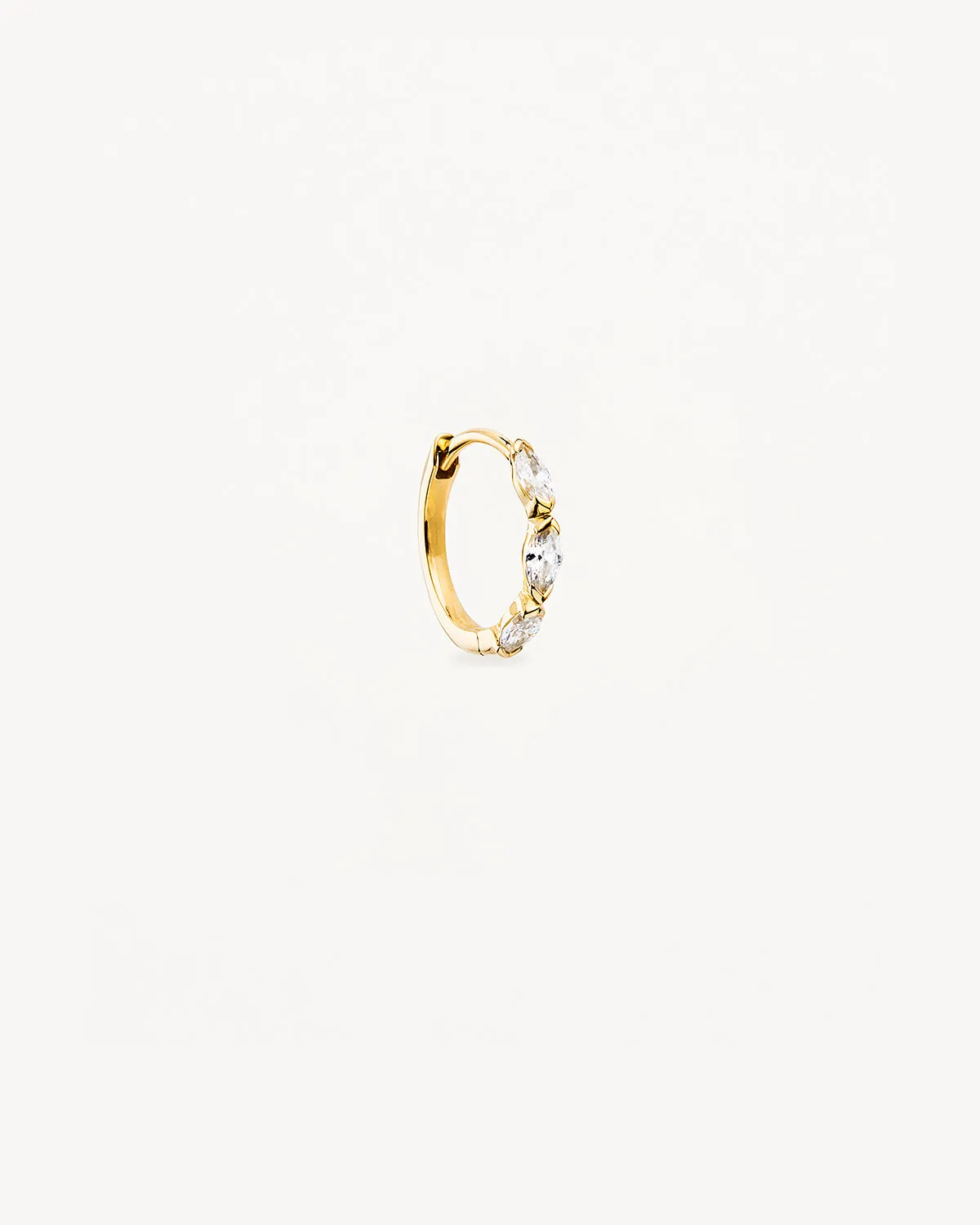 14k Solid Gold Sunlit Petals Lab-Grown Diamond Hoop