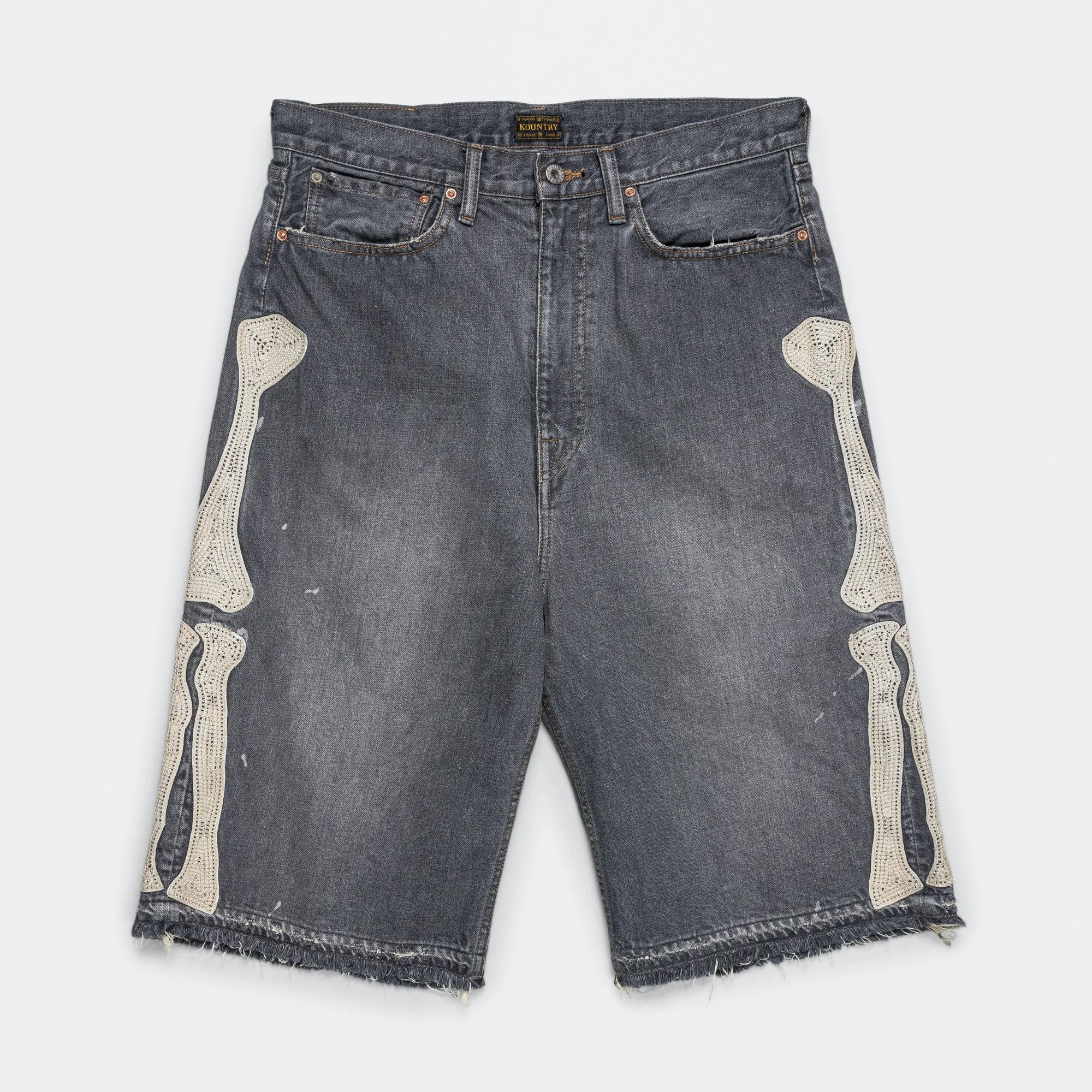 14oz Black Denim 5P Shorts (BONE) - PRO