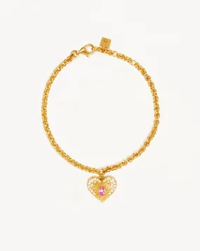 18k Gold Vermeil Connect With Your Heart Bracelet