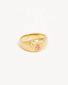 18k Gold Vermeil Connect With Your Heart Ring