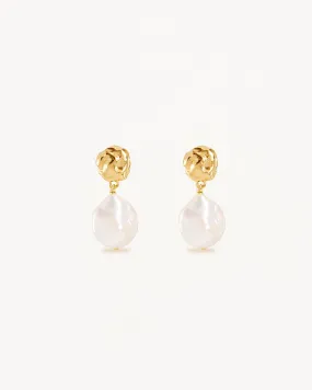 18k Gold Vermeil Endless Grace Pearl Drop Earrings