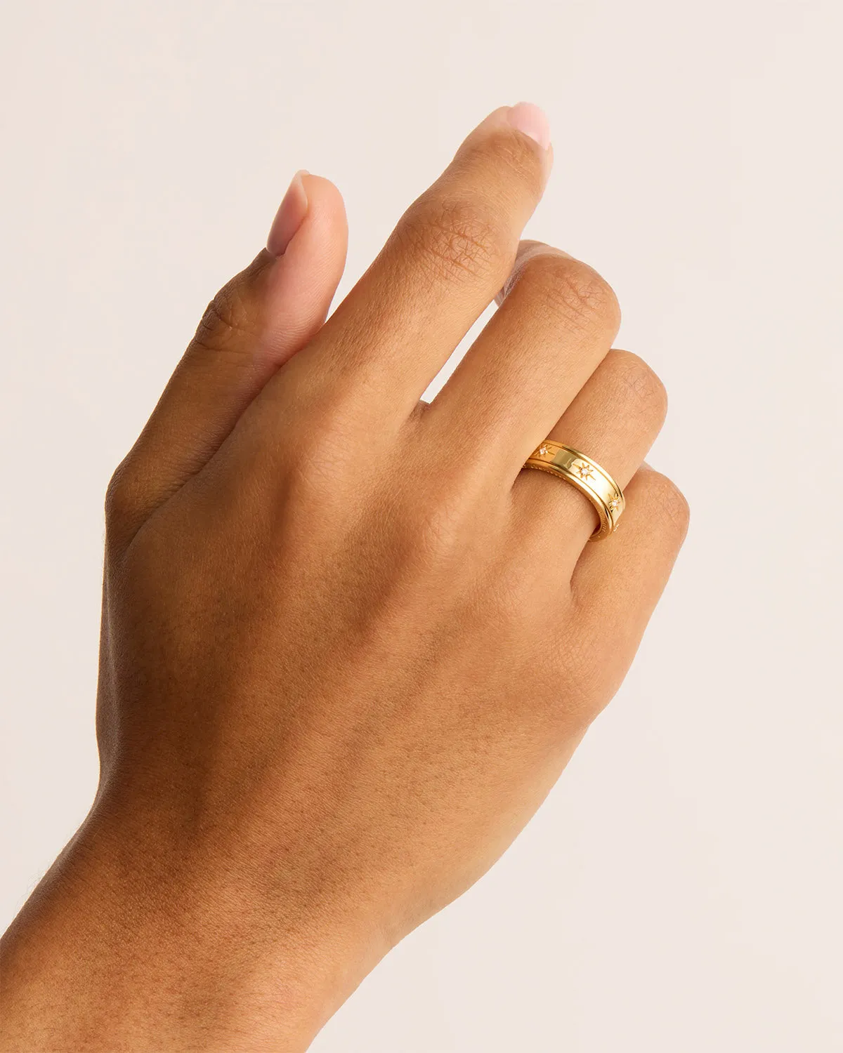 18k Gold Vermeil I Am Loved Spinning Meditation Ring