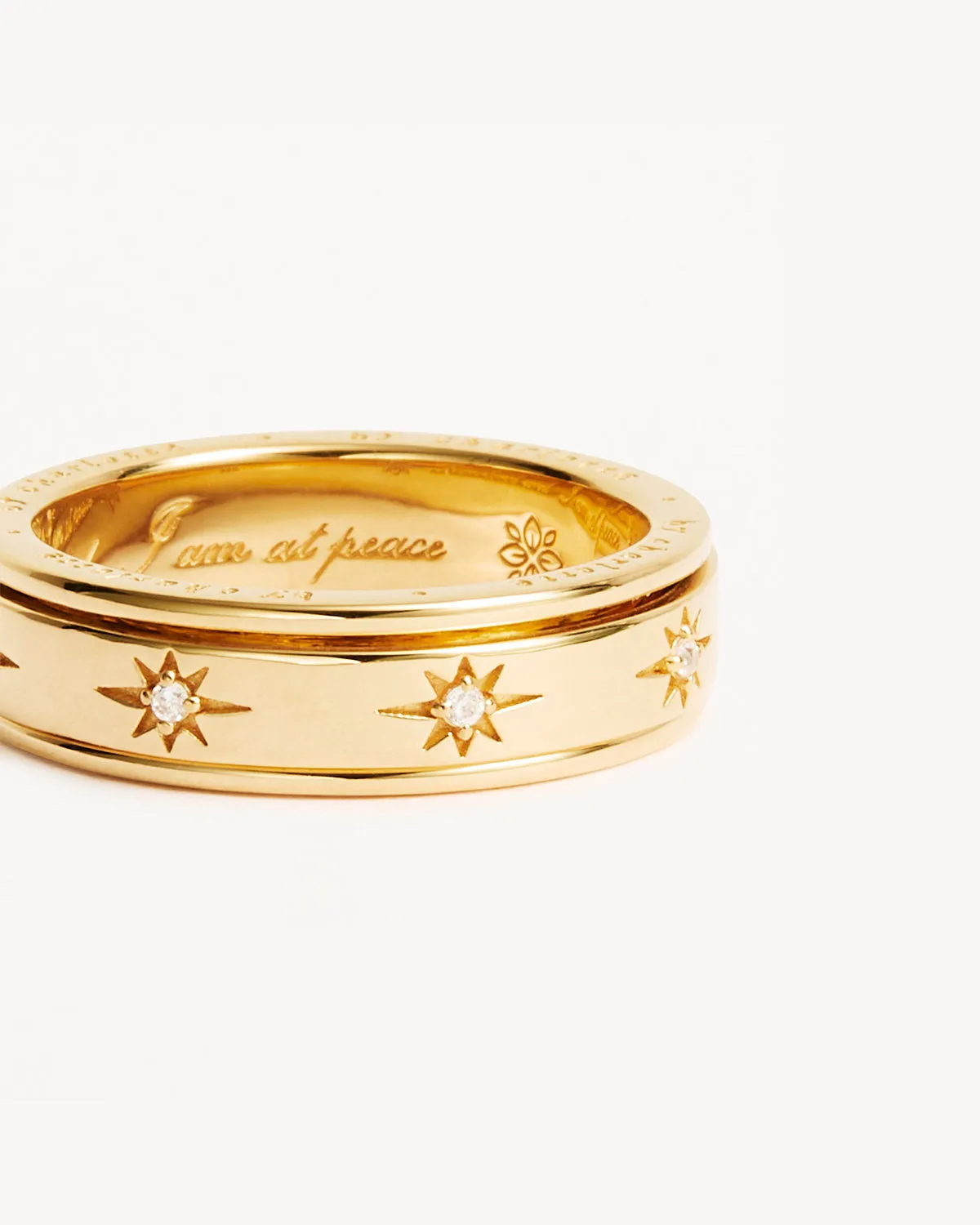 18k Gold Vermeil I Am Loved Spinning Meditation Ring