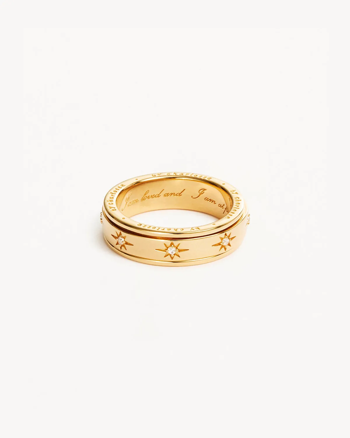 18k Gold Vermeil I Am Loved Spinning Meditation Ring