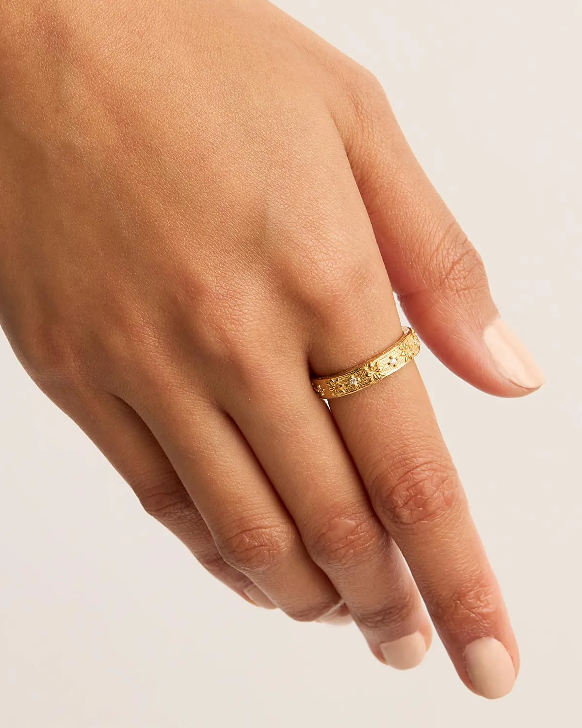 18k Gold Vermeil Live in Grace Ring