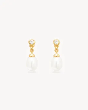 18k Gold Vermeil Lunar Light Stud Earrings