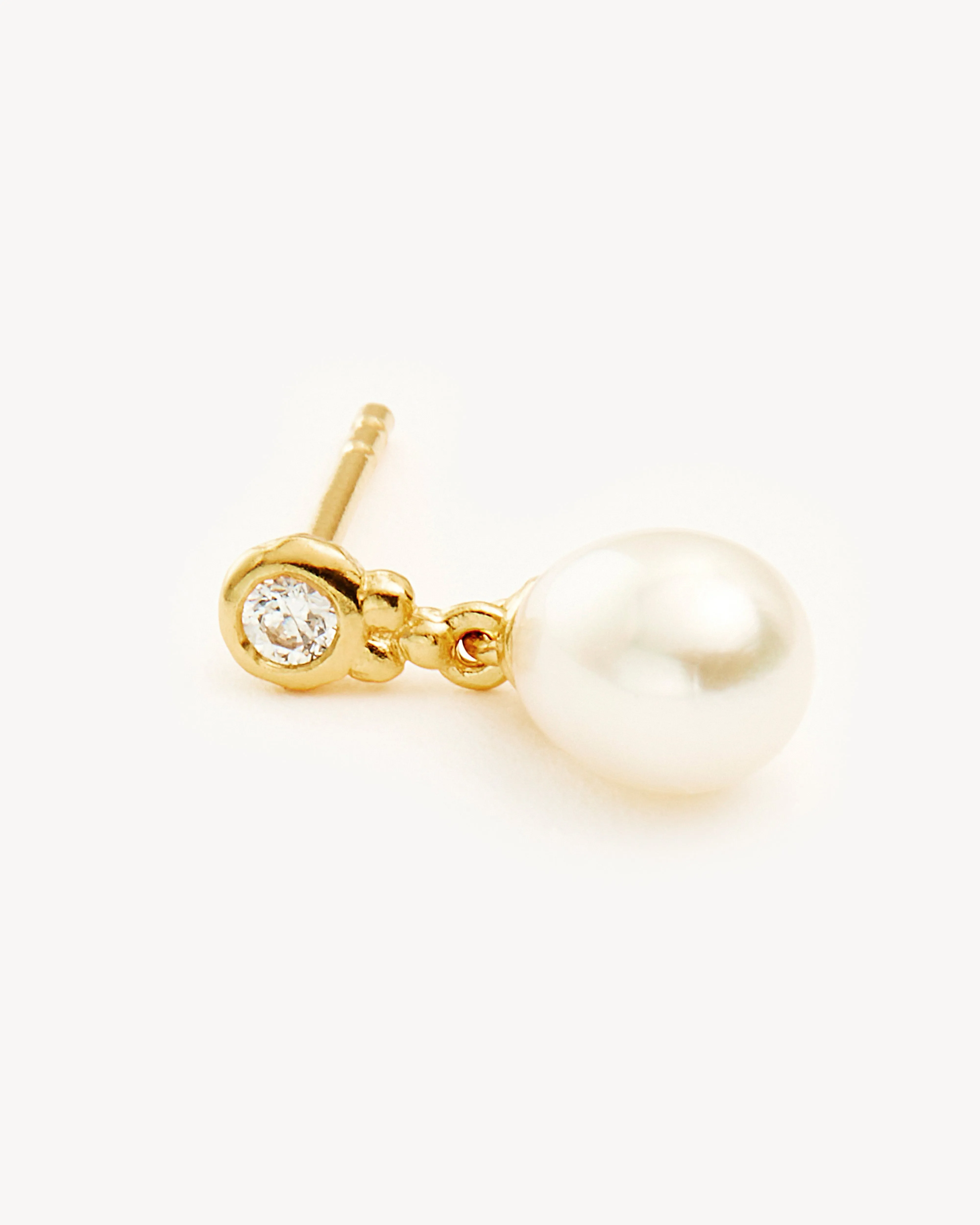 18k Gold Vermeil Lunar Light Stud Earrings