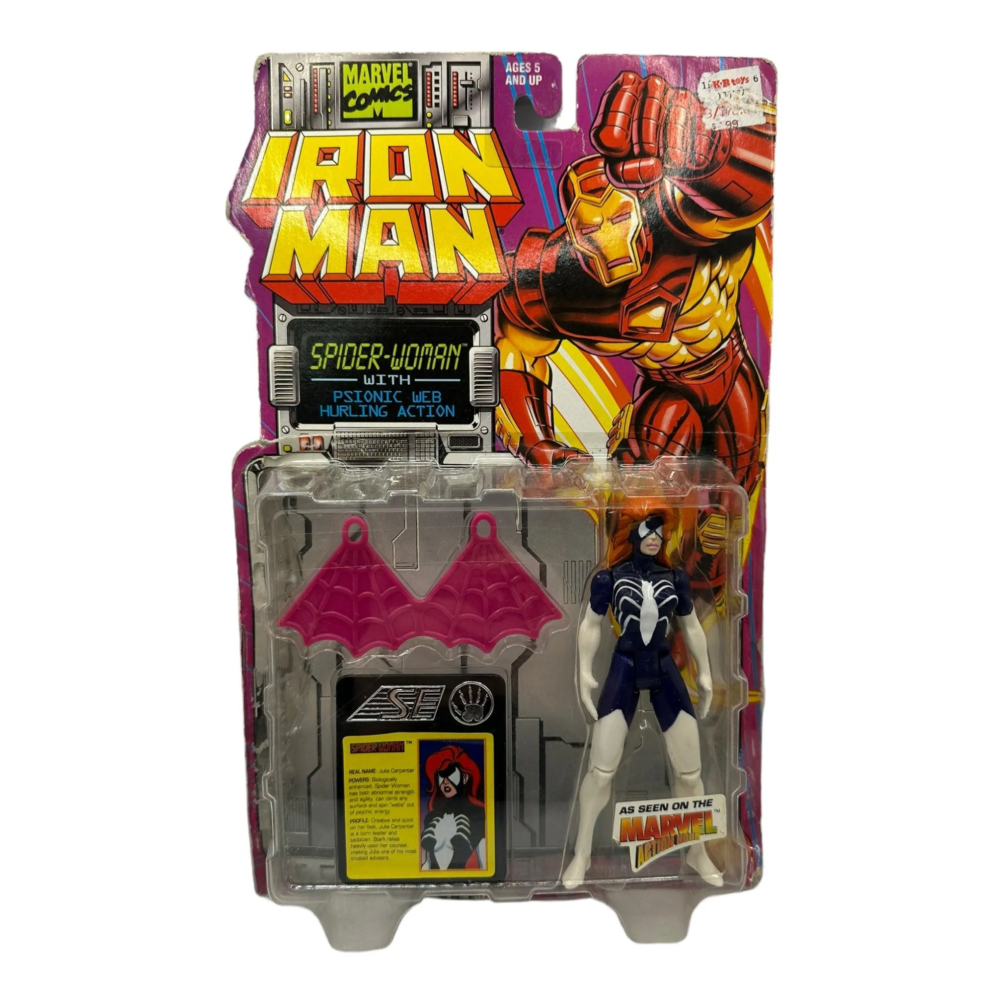 1994 TOYBIZ IRON MAN SERIES 1 SPIDER WOMAN AF