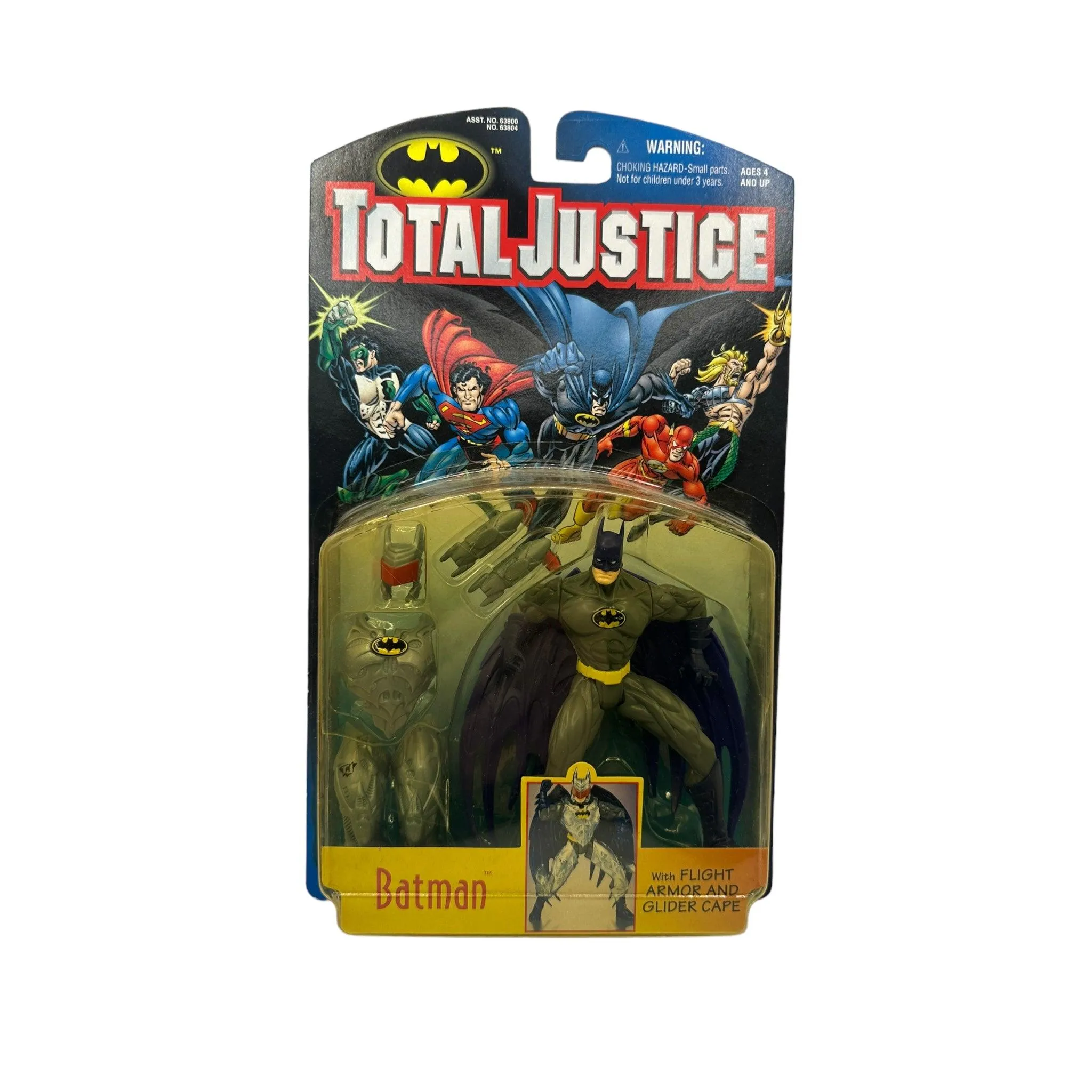 1996 KENNER TOTAL JUSTICE BATMAN AF (YELLOW BUBBLE)