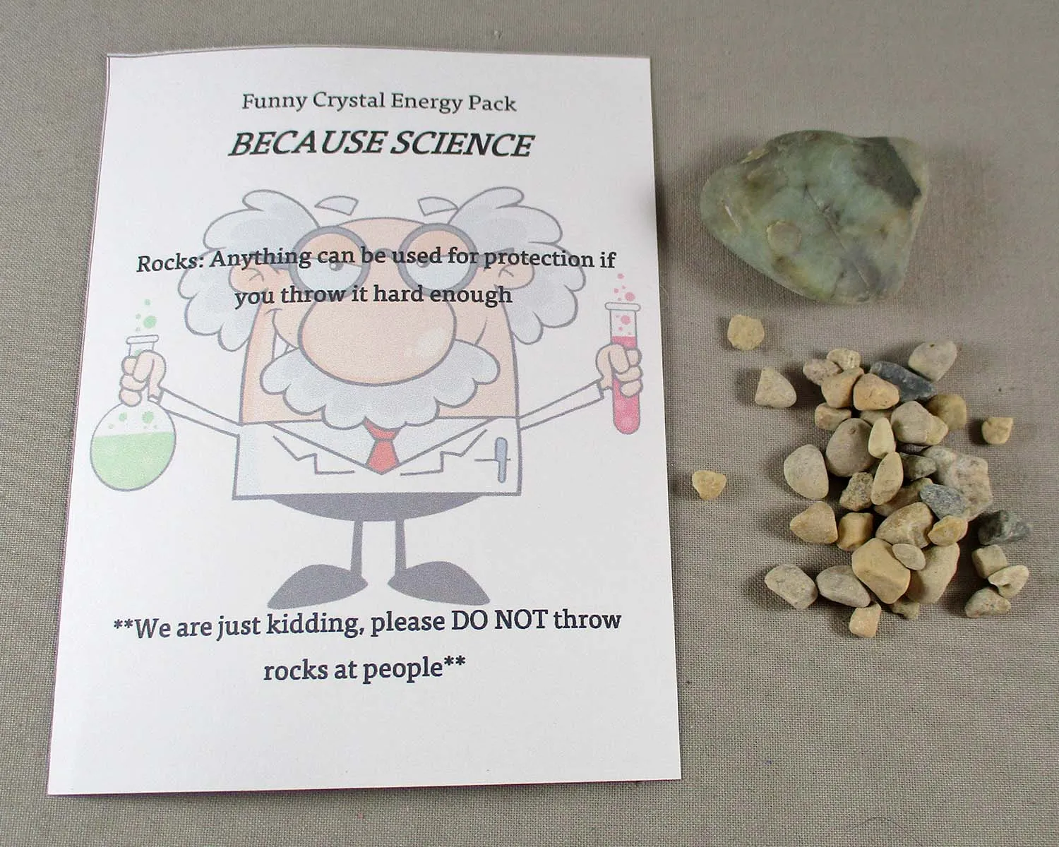 50% OFF!  "Because Science" Funny Crystal Energy Kit A514*