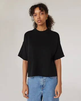 Aistis: Black Cotton T-shirt