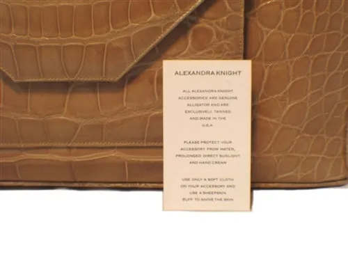 Alexandra Knight Tan Alligator Handbag