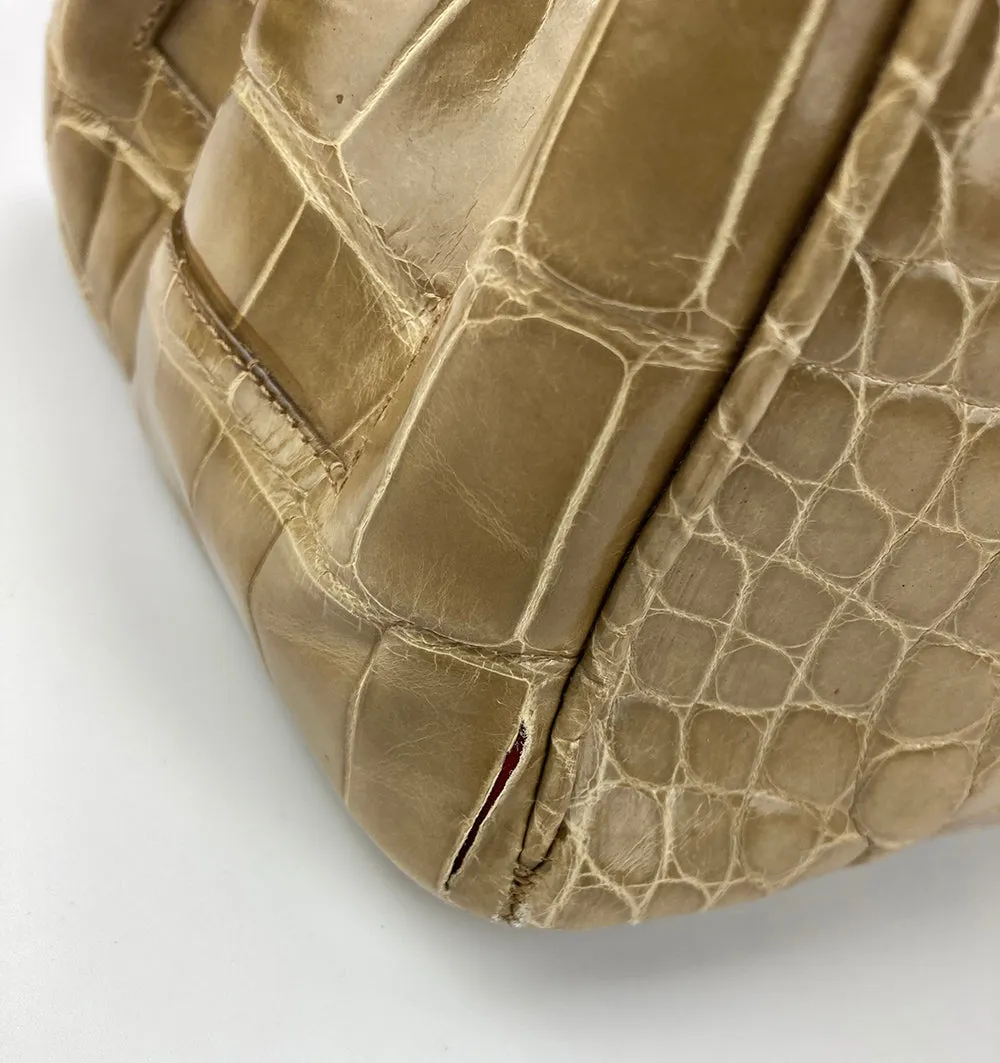 Alexandra Knight Tan Alligator Handbag