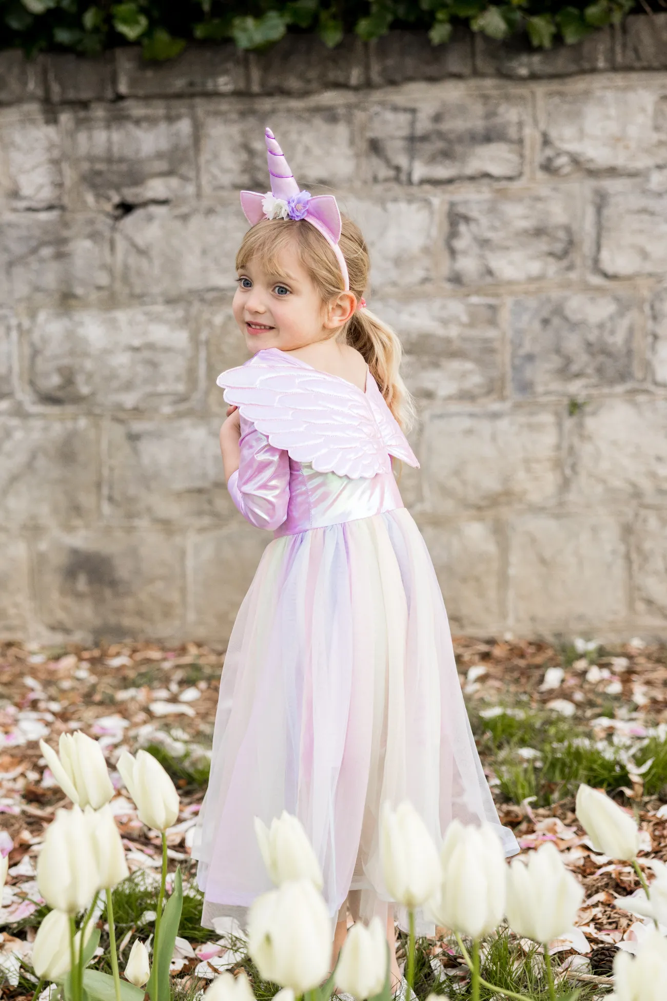 Alicorn Dress with Wings and Headband Set