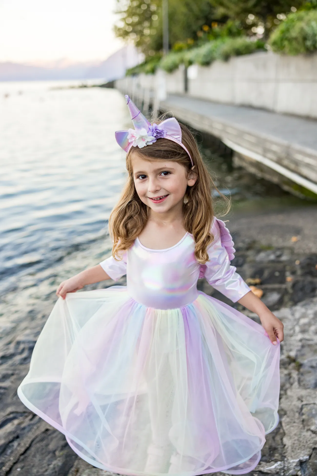 Alicorn Dress with Wings and Headband Set