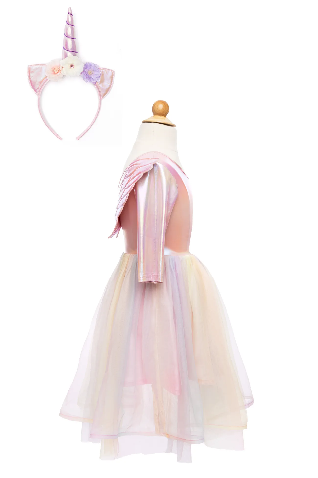 Alicorn Dress with Wings and Headband Set