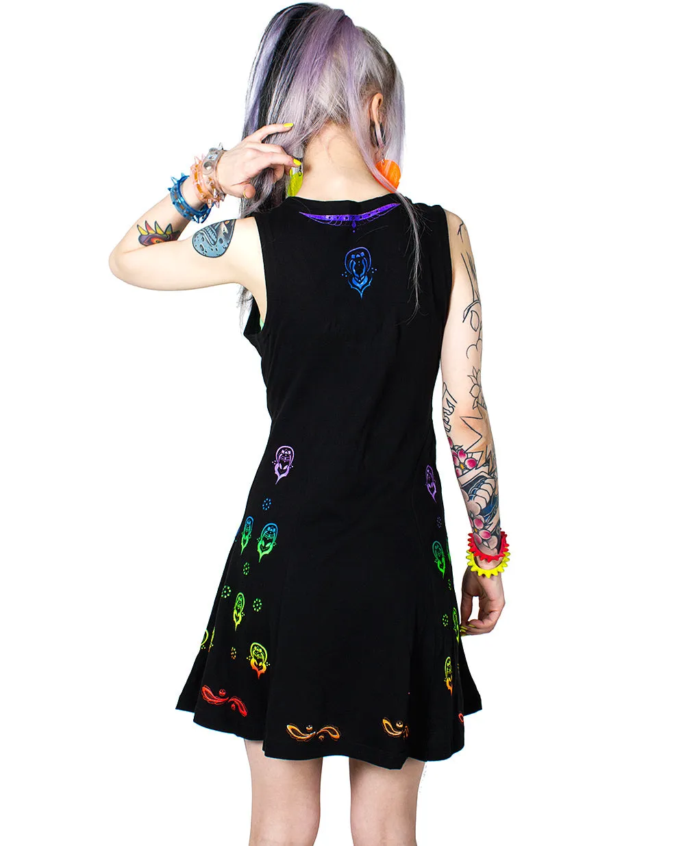 ALIEN BUDDHA FLARE DRESS