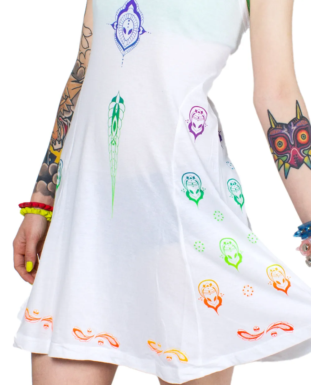 ALIEN BUDDHA FLARE DRESS