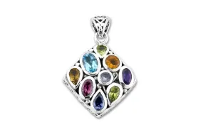 Amanzi Pendant- Multi Gemstones