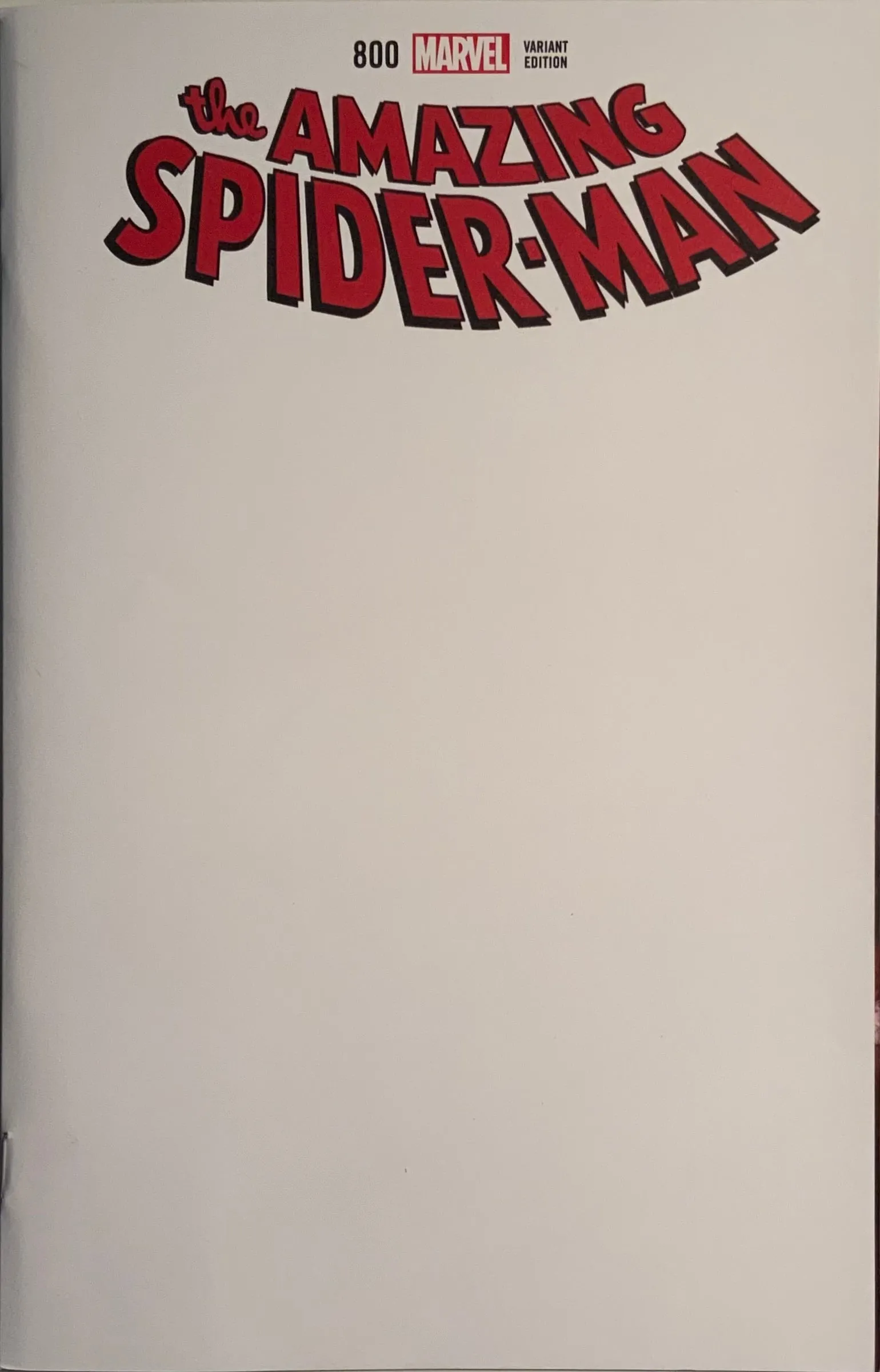 AMAZING SPIDER-MAN (2015-2018) #800 BLANK COVER (OVER ALEX ROSS COVER)