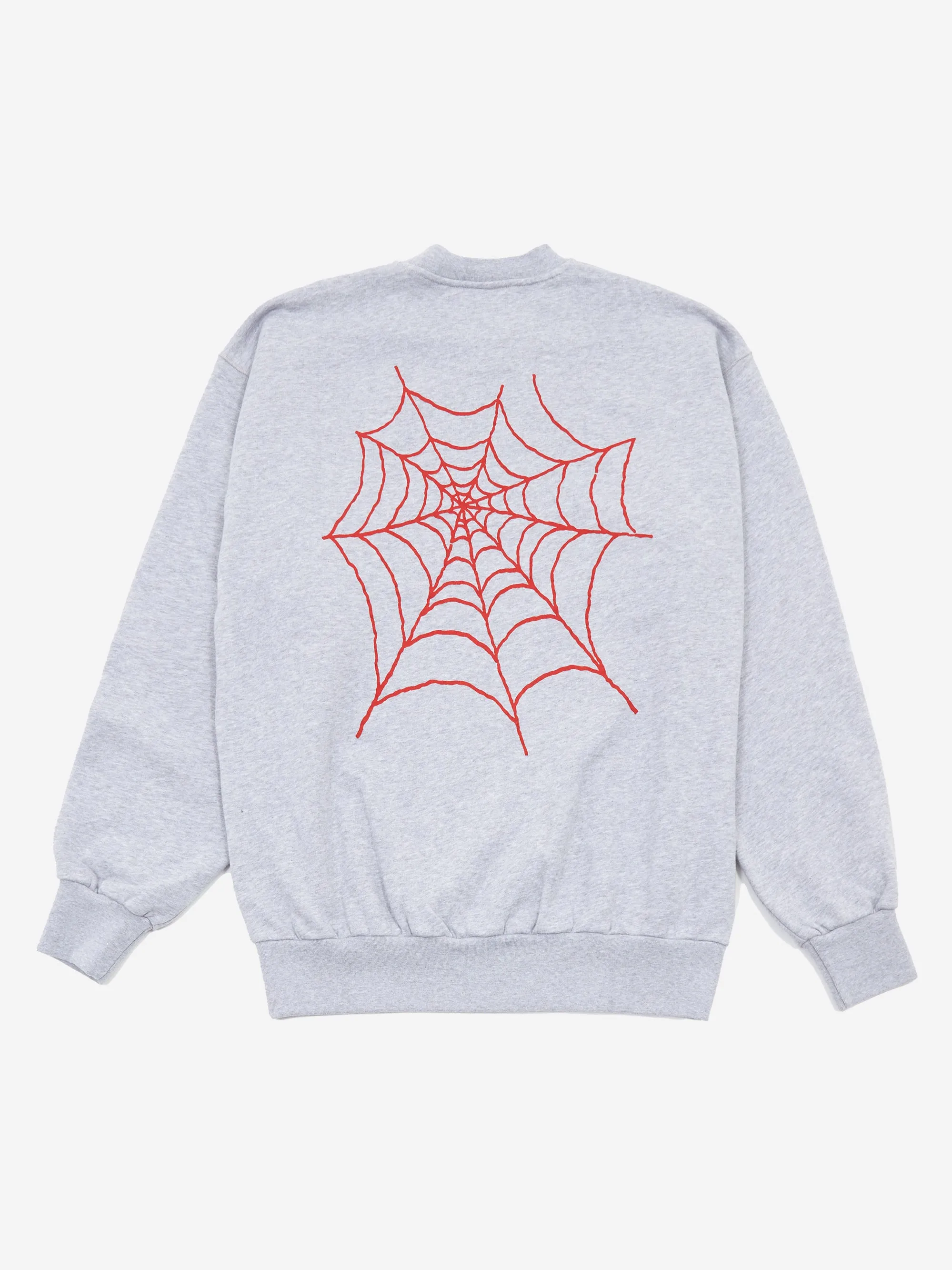 Aries Silas Spider Sweat - Grey Marl