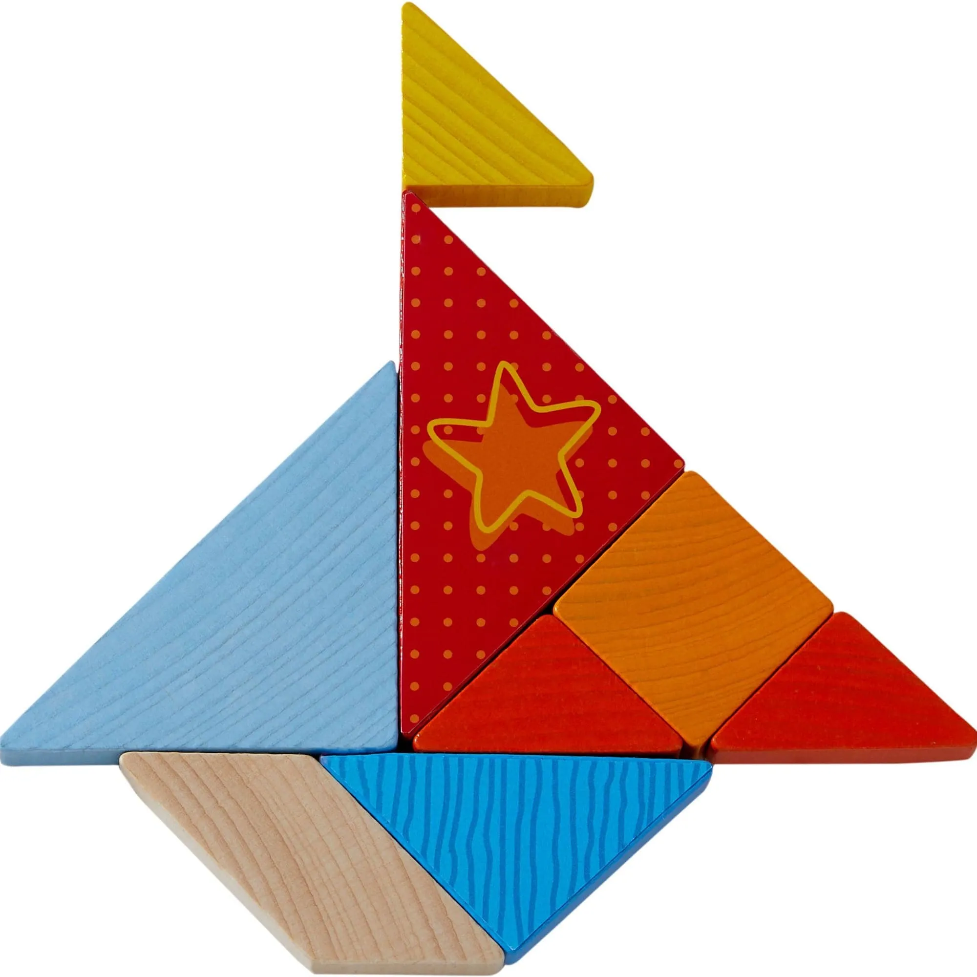 Arranging Game Funny Faces Tangram Wooden Tiles