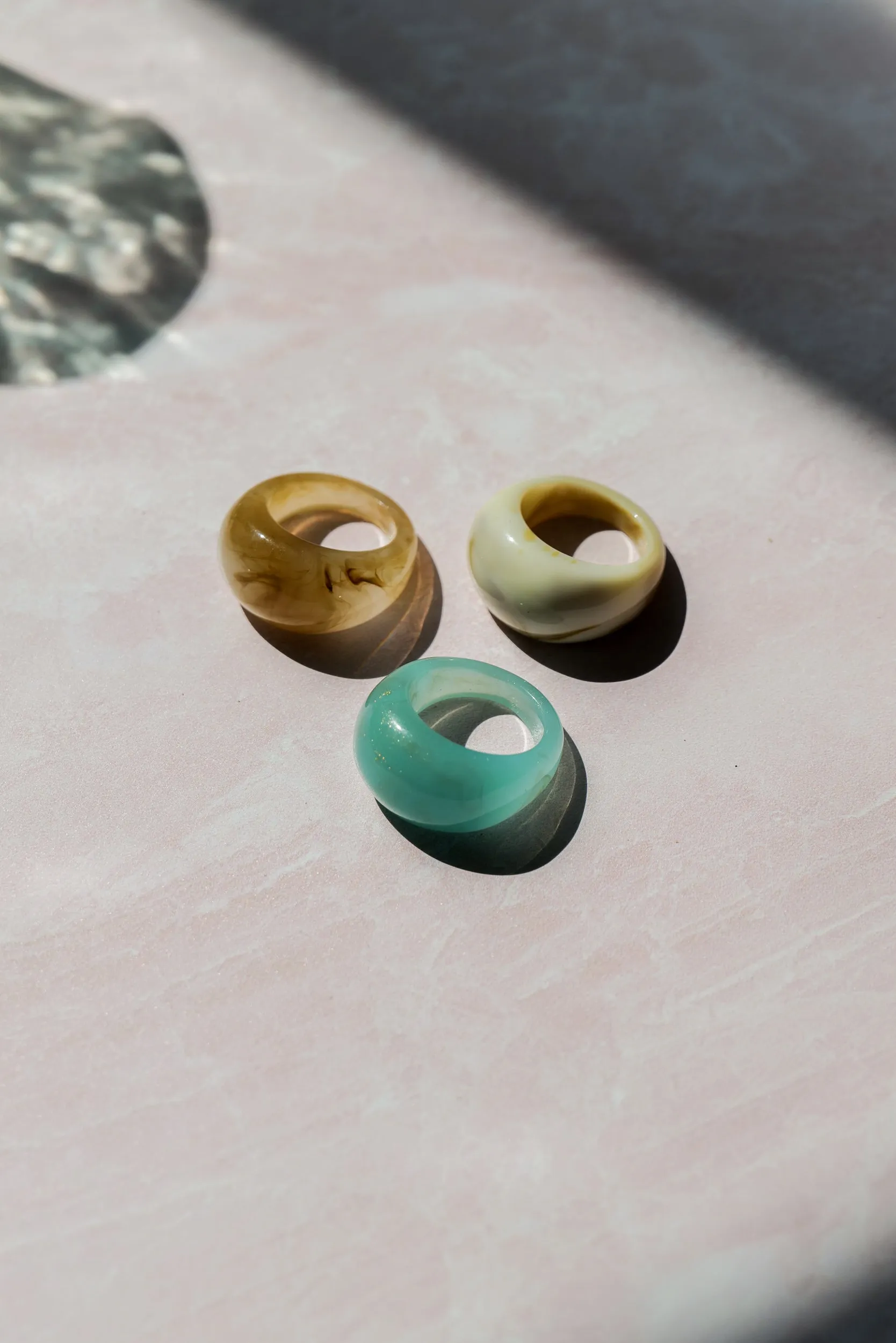 Atticus Ring in Aqua