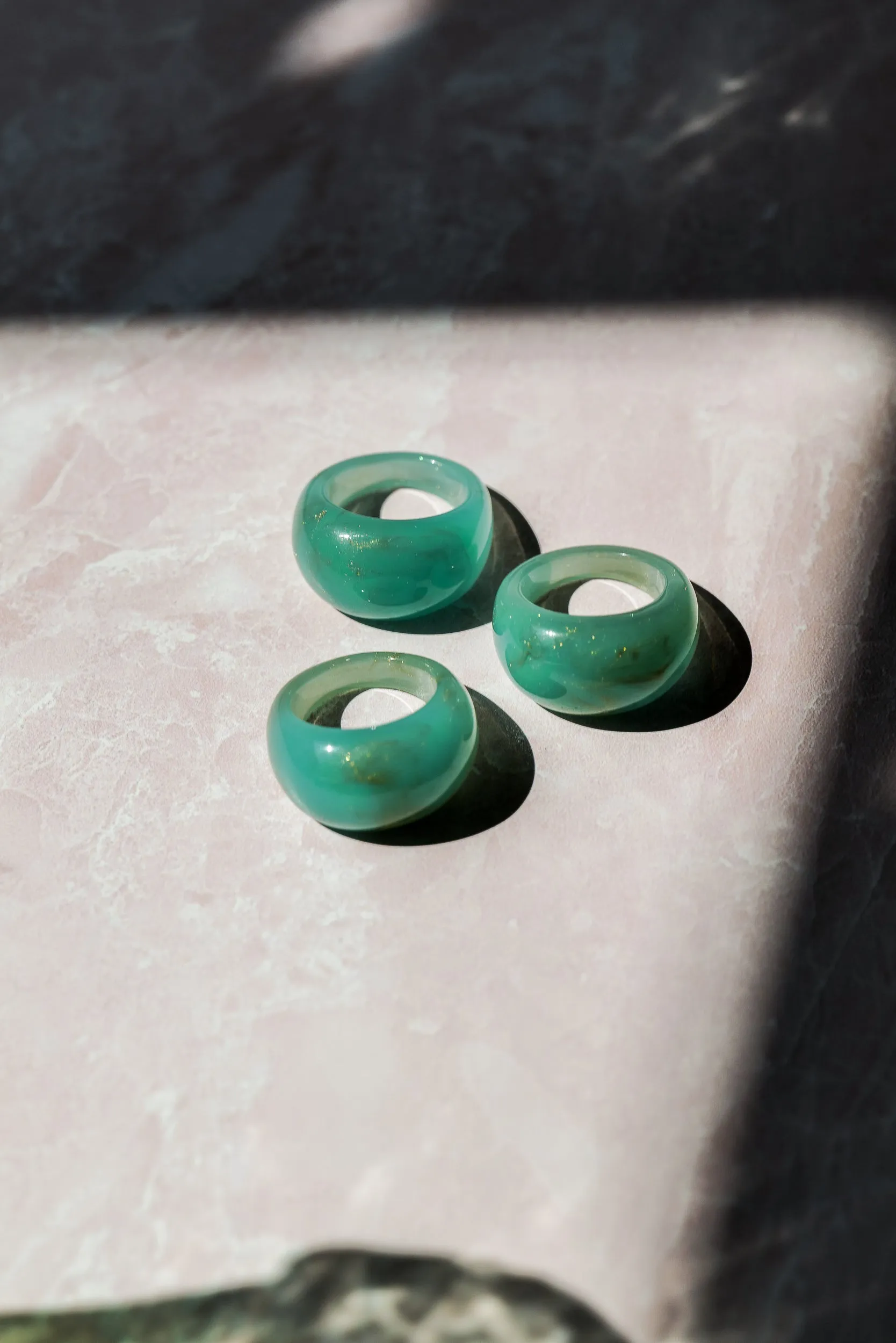 Atticus Ring in Aqua