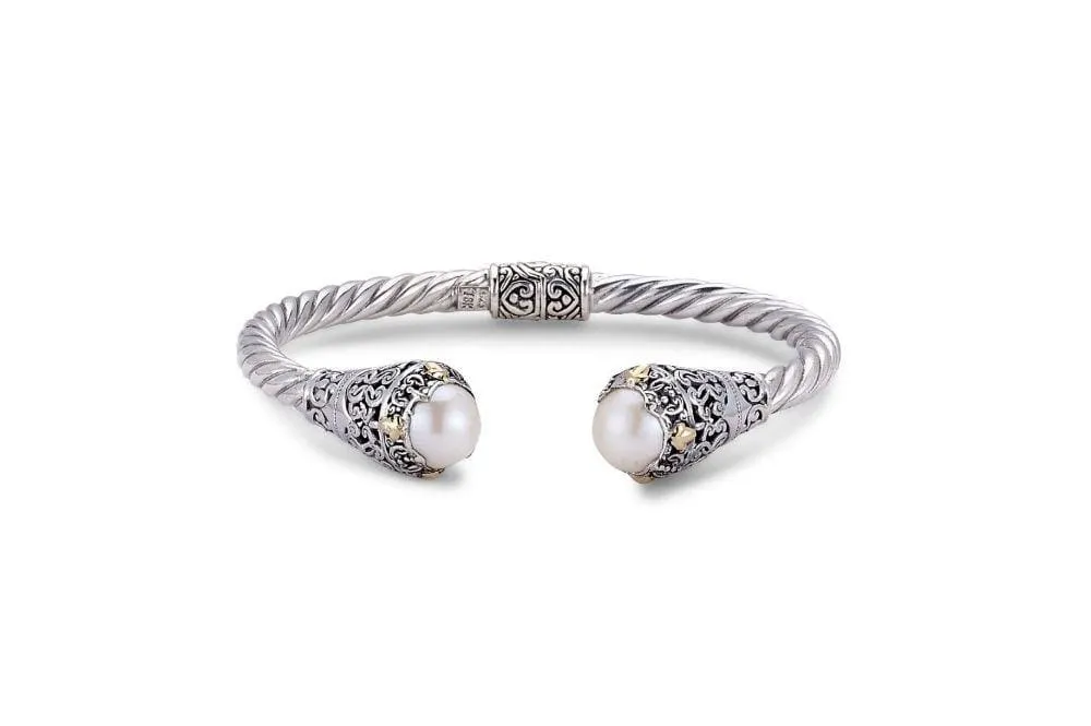 Balangan Bangle- White Mabe Pearl