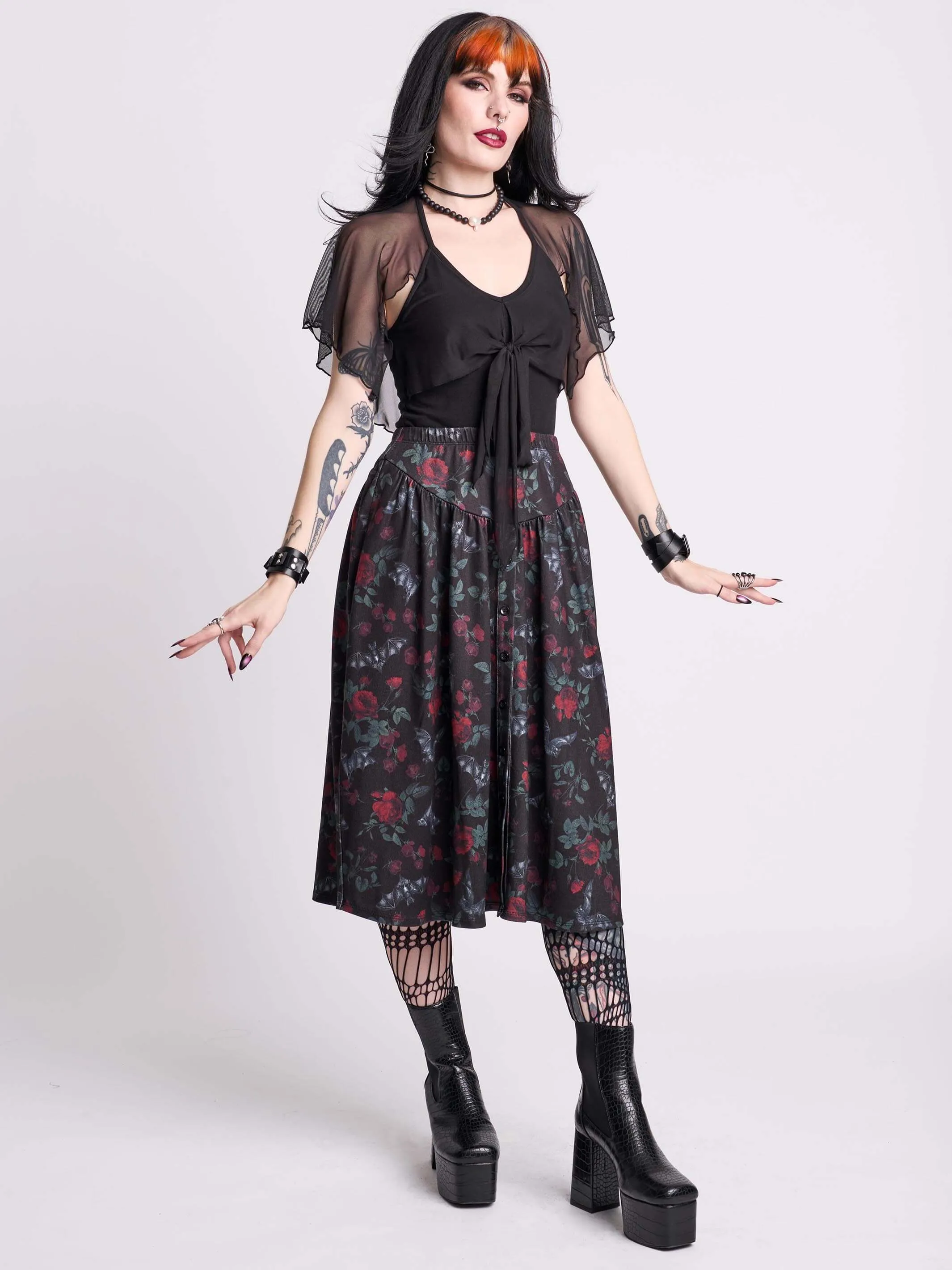 Bat's Roost Midi Skirt