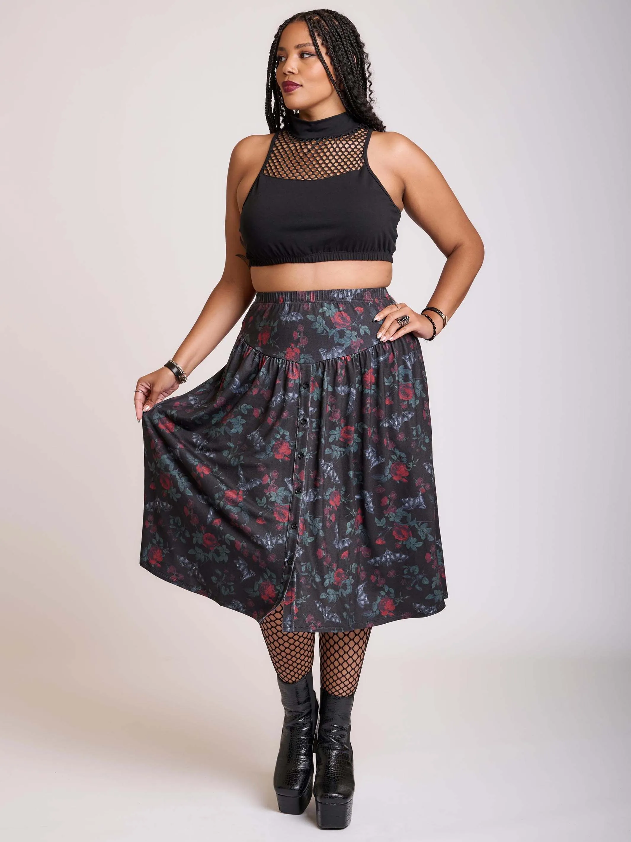 Bat's Roost Midi Skirt