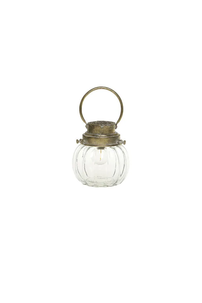 Battery Operated Glass Lantern - 2 Sizes Available