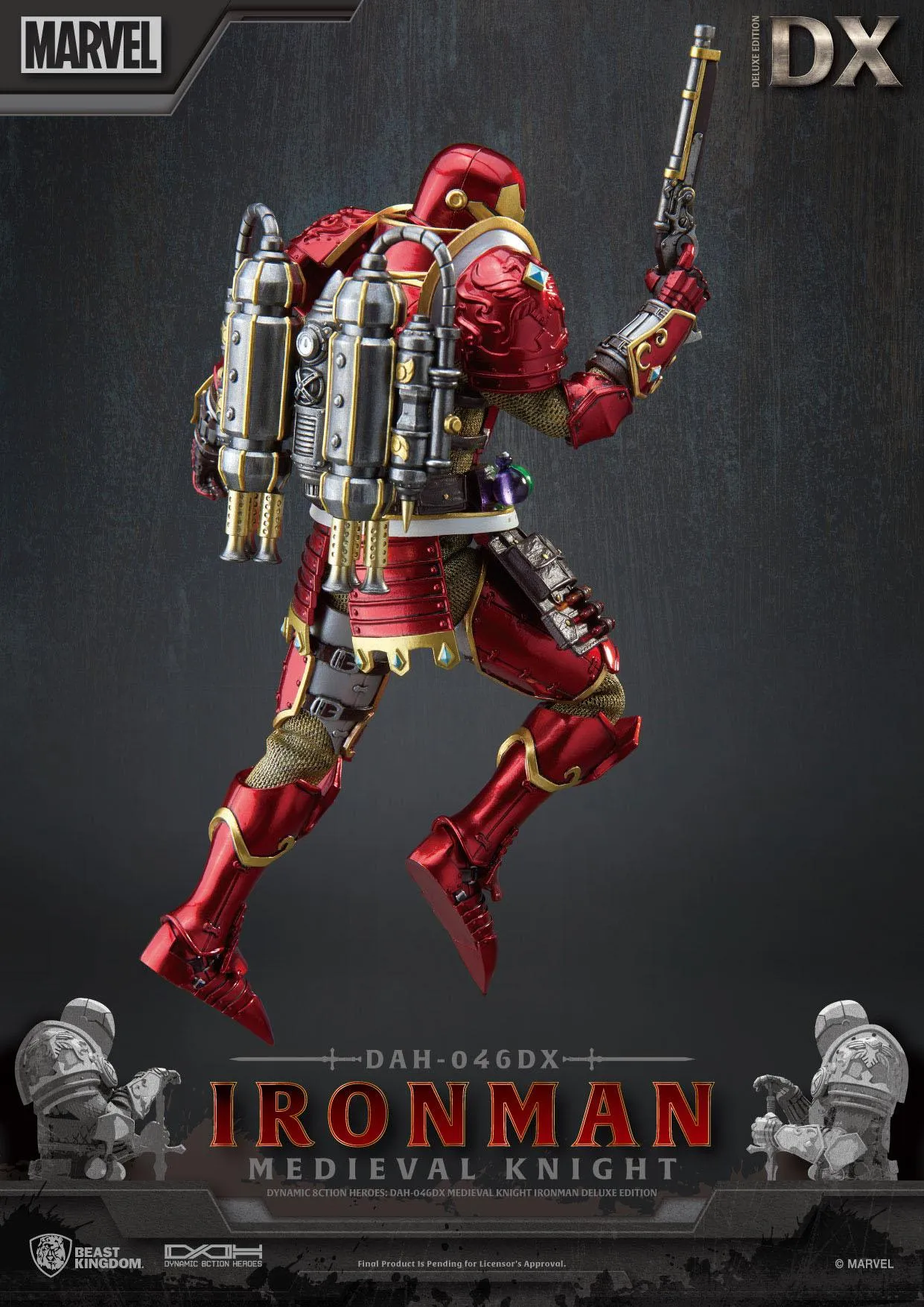 Beast Kingdom Marvel Medieval Knight Iron Man Deluxe Version Dynamic 8ction Heroes 1/9 Action Figure