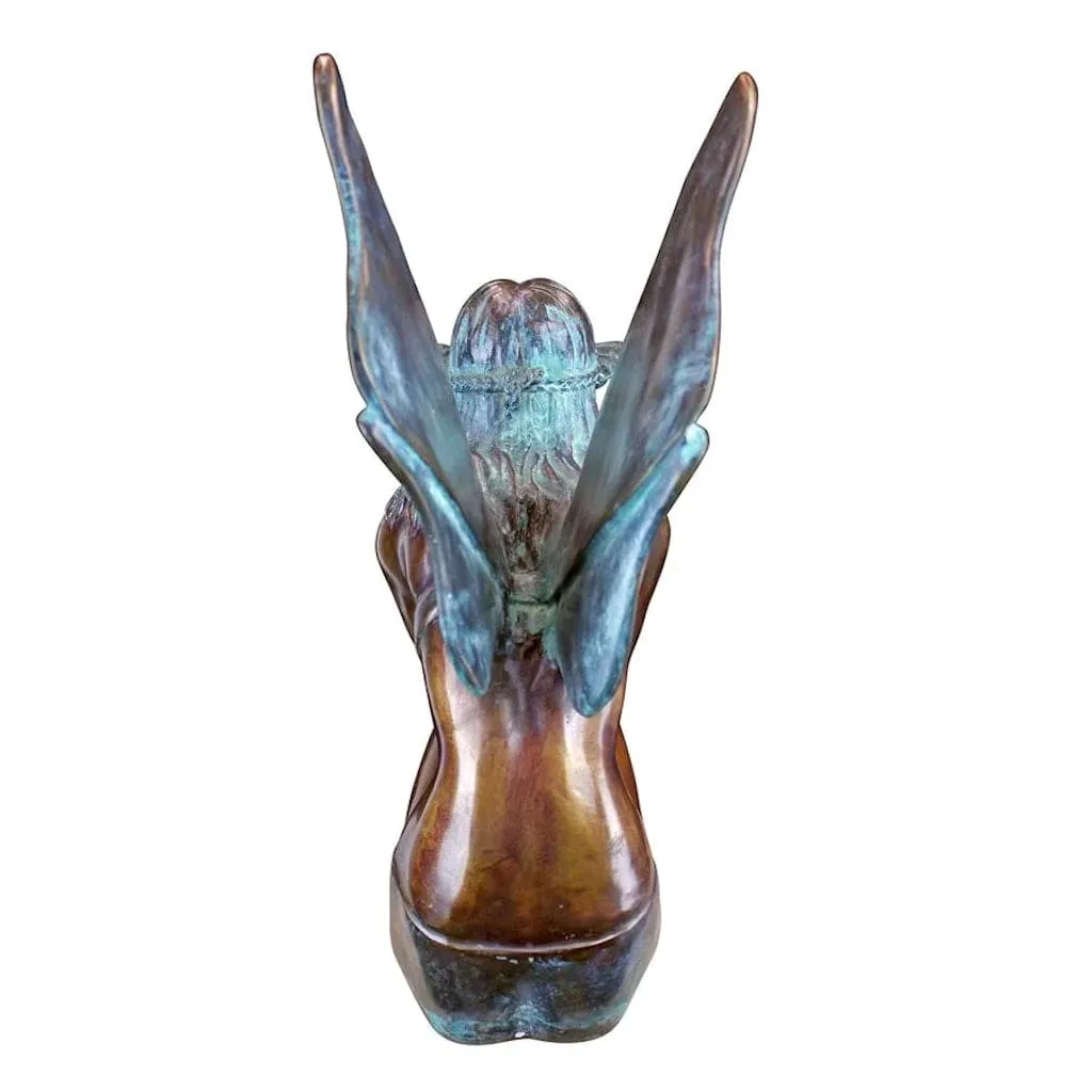 Bird Fairy Cast Bronze Garden Statue: Large by Design Toscano