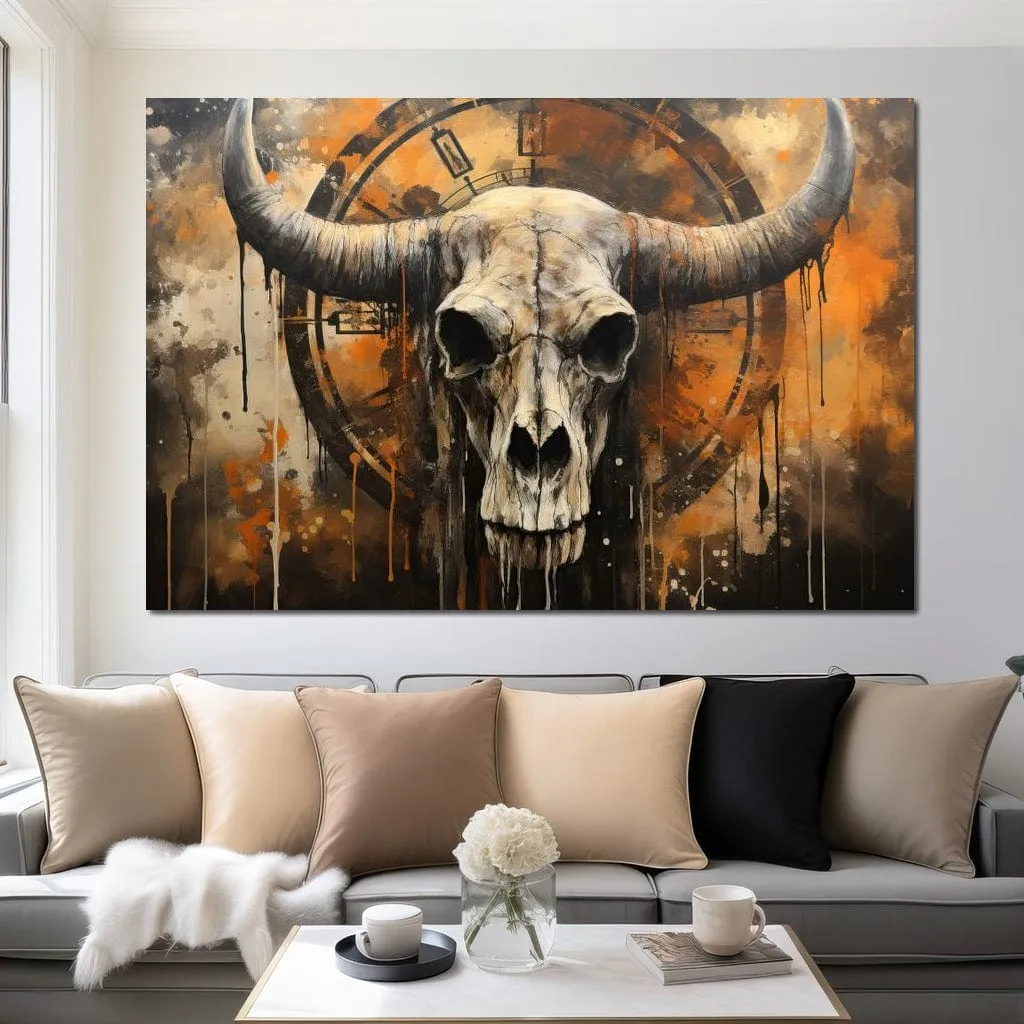 Bull Skull in the Gothic Twilight - Raven Blackwood