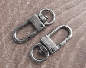 Bullnose Swivel Hook with Distressed plating