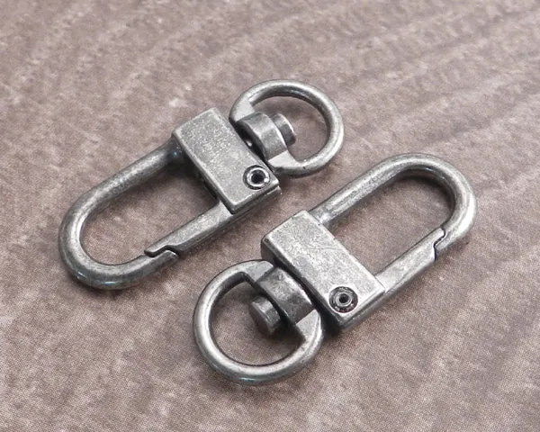 Bullnose Swivel Hook with Distressed plating