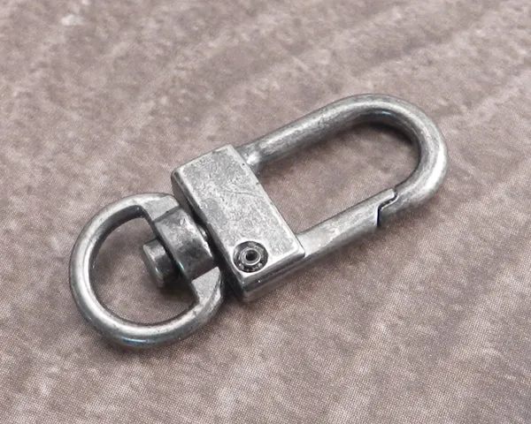 Bullnose Swivel Hook with Distressed plating