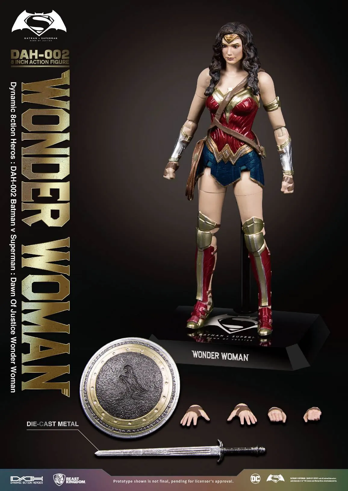 BvS Dah-002 Dynamic 8-ction Heroes Wonder Woman Px Figure