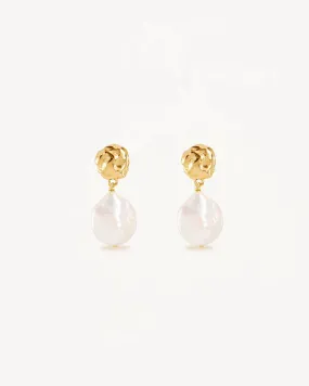 By Charlotte Endless Grace Pearl drop Earrings - 18k Gold Vermeil