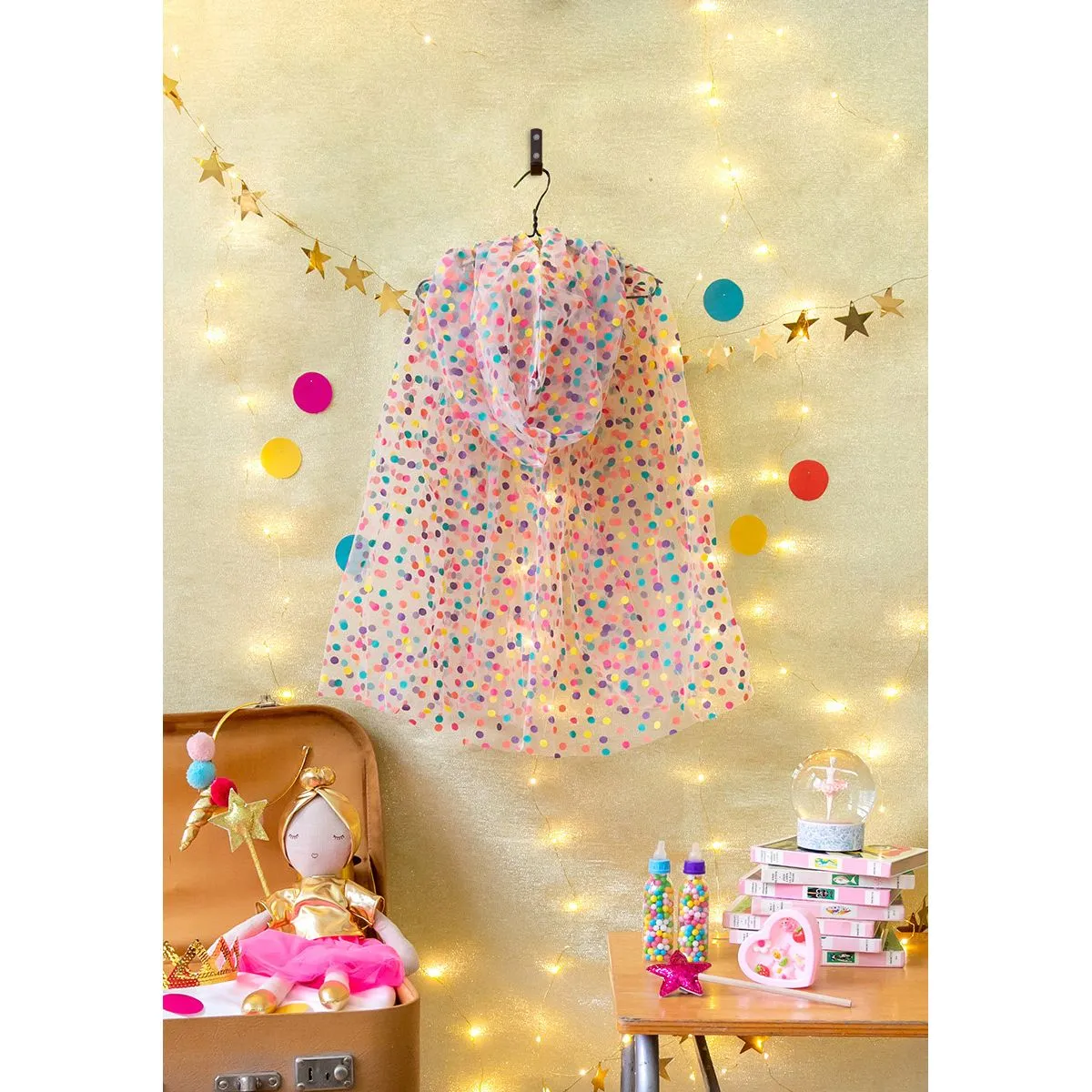 Cape Dress Up - Multicolor Polka Dot