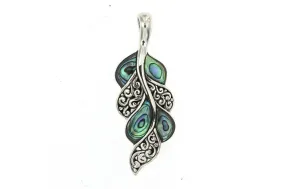 Cascada Leaf Pendant- Paua